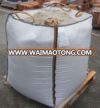 PP jumbo bag/PP big bag/4 loops/ for packing sand, building material, chemical, fertilizer, flour , sugar